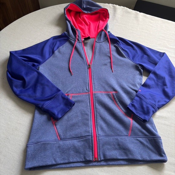 C9 Champion Women’s Full Zip Hoodie Jacket M Purple Pink Trim Semi Fitted - Picture 1 of 8